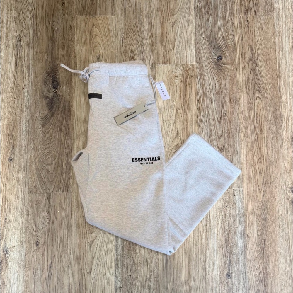 Fear Of God Essentials Light Oatmeal Relaxed Sweatpants
